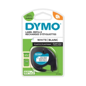 Nastro per etichettatrici Dymo LetraTag 12 mm x 4 m - plastica - Bianco - S0721610