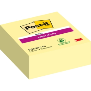 Foglietti Post-It® Super Sticky - 76x76 mm (cubo 270 fogli Giallo Canary™)
