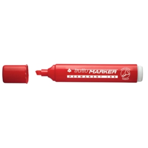 Tratto Marker Pennarello indelebile Rosso - scalpello - 1- 5 mm - 840102