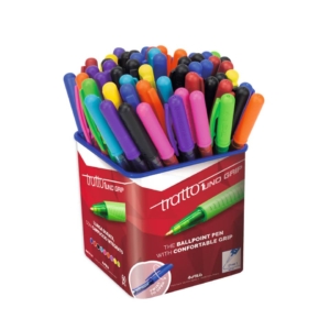Penne a sfera Tratto 1 - barattolo Tratto grip - Assortito 1 mm (conf.60)