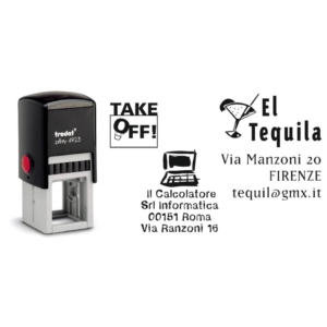 Timbro autoinchiostrante personalizzabile Trodat PRINTY 4923 in plastica 30x30 mm Nero - 69846