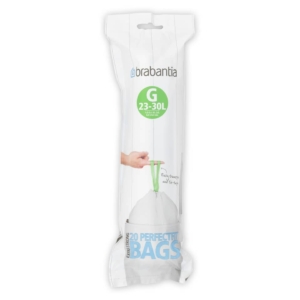 Sacchetti immondizia con manici Brabantia - 30 litri - Bianco - 246265 (conf.20)