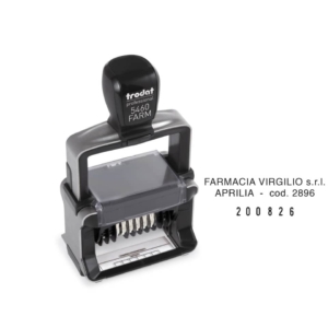 Timbro Datario autoinchiostrante Professional Per Farmacia Trodat personalizzabile in acciaio inox Nero - 56x33 mm