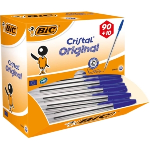 Penne a sfera Cristal® Bic - VALUE PACK MEDIUM - Blu - 1 mm (conf.100)