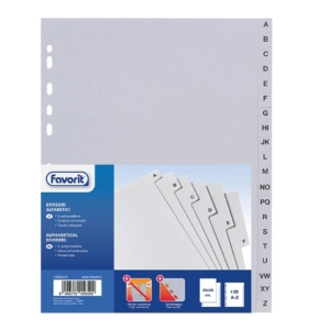 Divisori A-Z Separex in Naturene Elba - 21x29,7 cm