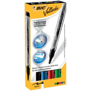 Velleda Bic Pocket - Pennarelli per lavagne Bianche - Assortiti - 4,2 mm (conf.4)