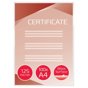 Pouches A4 per plastificatrici GBC - 21,6x30,3 cm 2X125µm lucido (conf.100)
