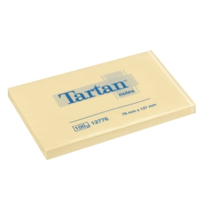 Foglietti riposizionabili Tartan™ Notes 63g/m² Giallo 127x76mm - 655 Yellow (12 blocchetti da 100 foglietti)