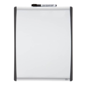 Lavagna magnetica smaltata Bianca Quartet con cornice ad arco - 35,5x28 cm