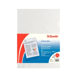 Buste a L - Copy Safe Esselte - Office - A4 - PPL - Trasparente antiriflesso - 392581200 (conf.25)