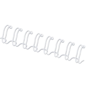 Dorsi metallici a 34 anelli Fellowes - 8 mm - 60 fogli - Bianco - 53258 (conf.100)