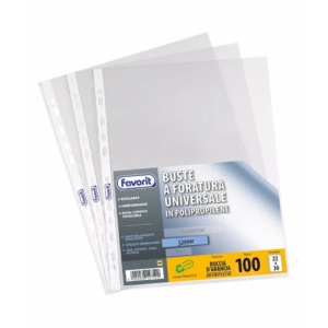 Buste a foratura buccia d'arancia Favorit - Linear (medio spessore) - 21x29,7 cm - 100460043 (conf.100)
