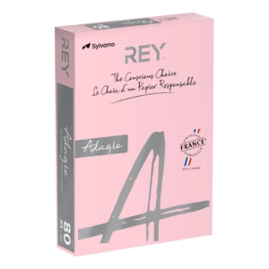 Carta colorata A4 Rosa INTERNATIONAL PAPER Rey Adagio 80g/m² (risma 500 fogli)