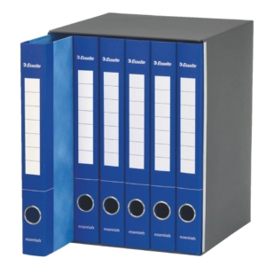 Gruppi di raccoglitori a 2 anelli Essentials Esselte - Dorso 4 cm - 25x33 cm - 2 anelli - Blu (conf.6)