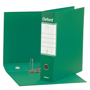 Esselte Raccoglitore Oxford Verde - registratore commerciale 23x30cm - Dorso 8 cm - F.to esterno 29,5x32cm