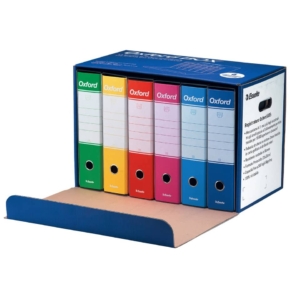 Esselte Raccoglitori Oxford - registratori protocollo - Colori Assortiti - Dorso 8 cm (conf.6)