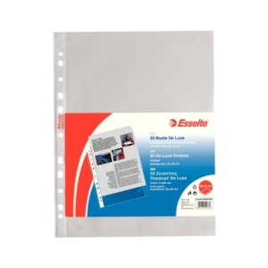 Buste a foratura universale Copy Safe Esselte - Deluxe 22x30 cm - antiriflesso (conf.50)