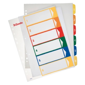 Rubrica numerica PPL A4 Maxi stampabile al PC Esselte - 6 tasti scrivibili - 100212
