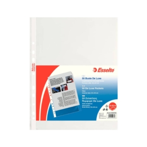 Buste a foratura universale Copy Safe Esselte - Deluxe 22x30 cm lucida (conf.50)