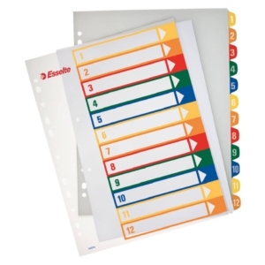 Rubrica numerica PPL A4 Maxi stampabile al PC Esselte - 12 tasti scrivibili - 100214
