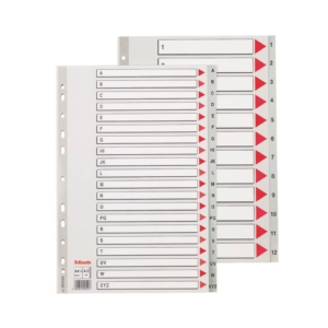 Divisori alfabetici in ppl per Rubrica Esselte - A4 maxi - 24,5x30,5 cm