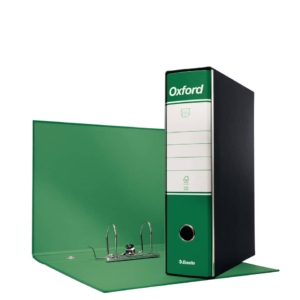 Esselte Raccoglitore Oxford Verde - registratore protocollo 23x33cm - Dorso 8 - f.to esterno 29,5x35cm