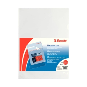 Buste a L - Copy Safe Esselte - Deluxe - 22x30 cm - PPL - Trasparente antiriflesso - 395084000 (conf.50)