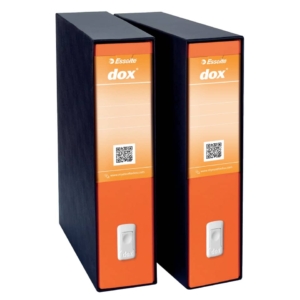 Raccoglitore ufficio Dox 2 - Protocollo - Dorso 8 cm - 23x34 cm - Arancio