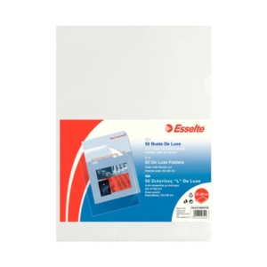 Buste a L - Copy Safe Esselte - Deluxe - 22x30 cm - PPL - Trasparente lucido - 395084100 (conf.50)