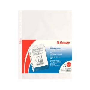 Buste a foratura universale A4 Copy Safe Esselte - Office 22x30 cm - goffrata (conf.50)