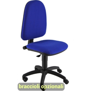 Sedia da ufficio eco-smart JUPITER UNISIT - polipropilene - Blu - Braccioli opzionali - JPL/EB
