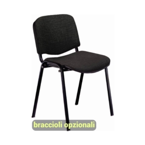 Sedie attesa Agata Dado Unisit - ignifugo - Nero - D5S/4/IN (conf.4)