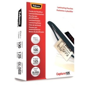 Pouches piccoli formati Fellowes - 9,3x11,3 cm - 125µm (conf.100)