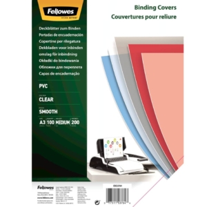 Copertine in PVC per rilegatura Fellowes - A3 - 200µm - Trasparente - 53764 (conf.100)