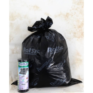Sacchi per immondizia Cagliplast - 85x120cm - 130 litri - 60µm - Nero fondo piatto antigoccia- 10087 (conf.20)