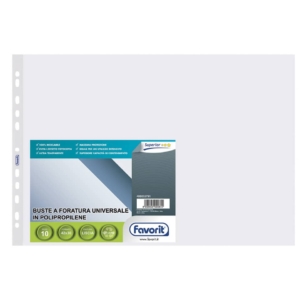 Buste a foratura universale Favorit A3 orizzontali - Lisce - Superior (Elevato Spessore) - 42x30 cm (conf.10)