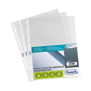 Buste a foratura universale Liscio Super Clear Favorit - Superior 21x29,7 cm (conf.50)