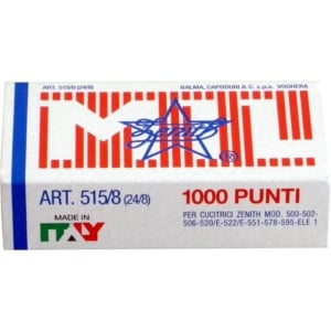 Punti metallici Zenith - 515/8 MIL (24/8) - 515/8 MIL (10 scatole da 1000 punti)