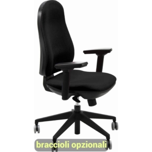 Sedia operative eco smart modello ARIEL UNISIT - ignifugo - braccioli opzionali - Nero