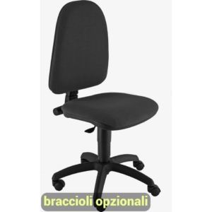 Sedia da ufficio eco-smart JUPITER UNISIT - polipropilene - Nero - Braccioli opzionali - JPL/EN