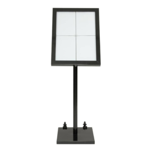 Espositore luminoso a led Black Star Securit 4 A4 - 46x41x136 cm