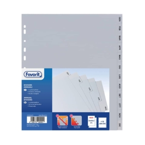 Divisori gennaio-dicembre A4 - Separex in naturene maxi plus Elba