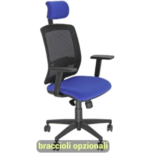 Sedia semidirezionale Unisit Molly rivestimento ignifugo Blu MLAPG/IB