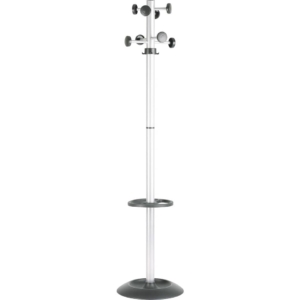Appendiabiti Totem Unisit - Nero/alluminio - 8 appendini - APPTOTBP / APTOGBP