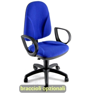 Sedia operativa Blu Salsa Unisit - polipropilene - Braccioli opzionali
