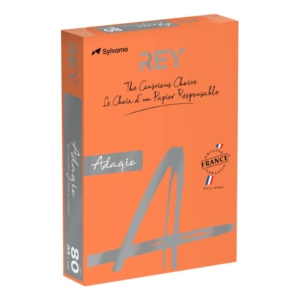 Carta colorata A4 Arancio INTERNATIONAL PAPER Rey Adagio 80g/m² (risma 500 fogli)