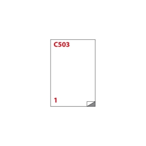 Etichette adesive Bianche Markin A4 - 210x297 mm - 100 fogli da 1 etichetta cad. - X210C503 (conf.100 etichette)
