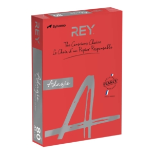 Carta colorata A4 Rosso intenso INTERNATIONAL PAPER Rey Adagio 80g/m² (risma da 500 fogli)