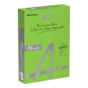 Carta colorata A4 Verde intenso INTERNATIONAL PAPER Rey Adagio 80g/m² (risma da 500 fogli)