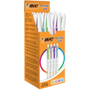 Penne a sfera Cristal UP Bicolor Bic - Assortiti - 1,2 mm 950446 (conf.20)
